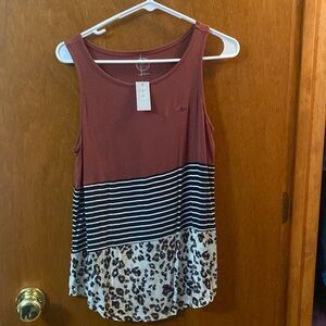 Brand new three patterned tank top